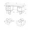 Homeroots 30.25 in. White Particle Board & Silver Metal Computer Desk with a Hollow Core 333367 - alternate 4